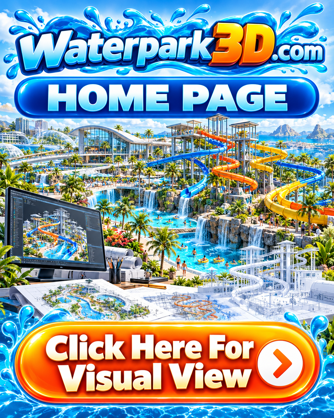 Waterpark 3D Home Page — Click Here For Visual View